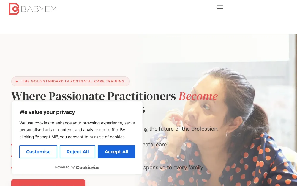 babyem.co.uk — a live site hosted by Bernard