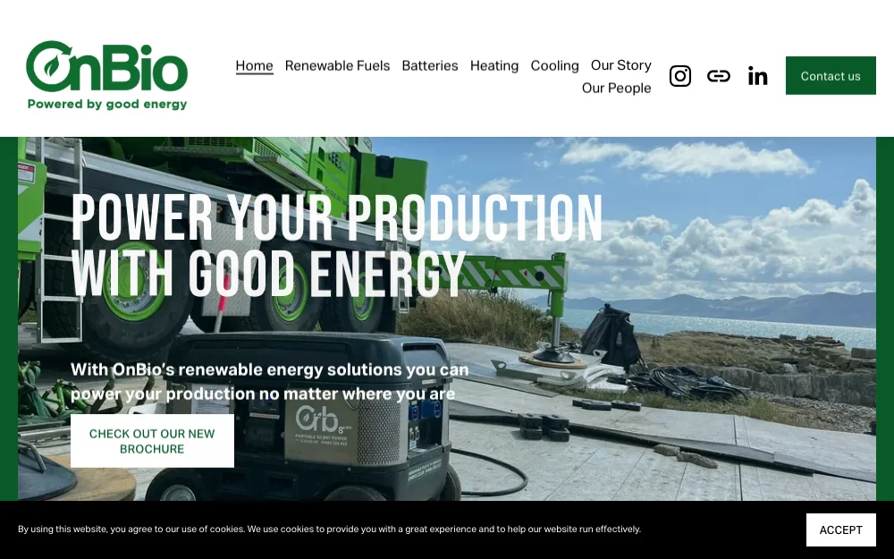onbio.co.uk — a live site hosted by Bernard